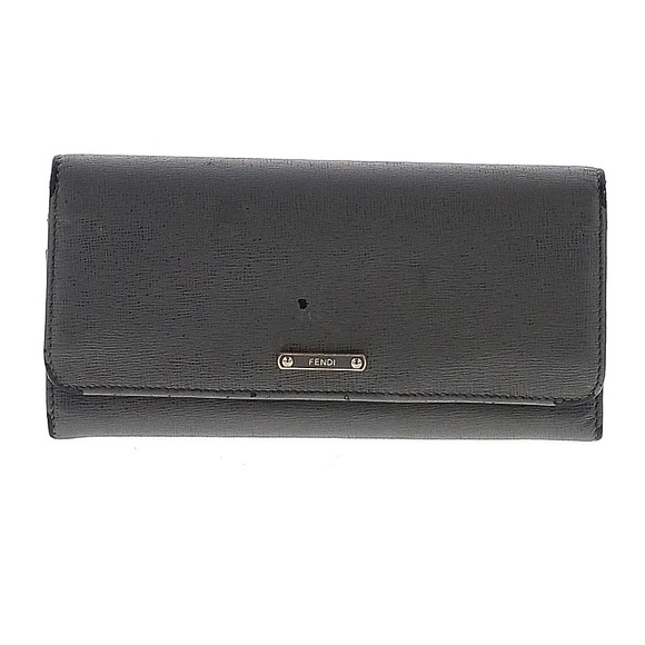 FENDI 🩶 Grey Leather Bifold Wallet - Picture 1 of 15